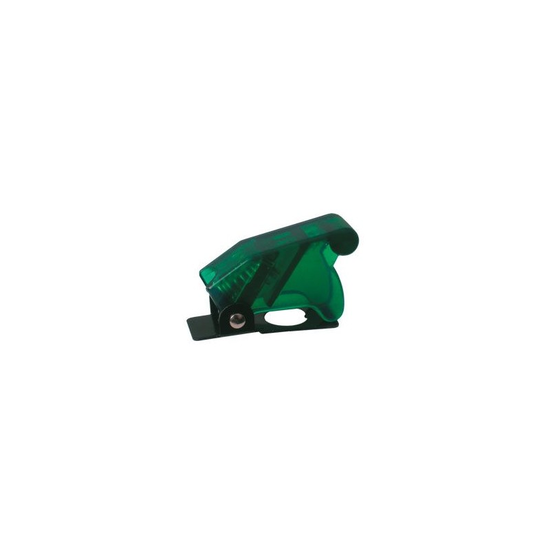 Prepínač páčkový ochran.kryt - transp. zelená