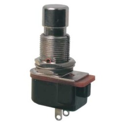 Prepínač tlačidlo okrúhle ON-(OFF) 12V kov