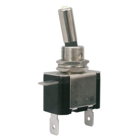 Prepínač páčkový 2pol./2pin ON-OFF 12VDC/25A LED biela