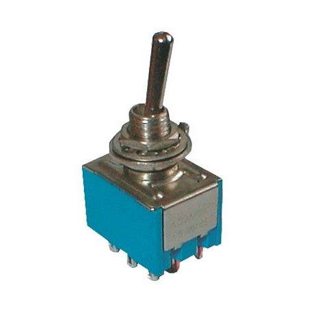 Prepínač páčkový 2pol./9pin ON-ON 12V