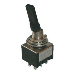 Prepínač páčkový 2pol./6pin ON-ON plastic