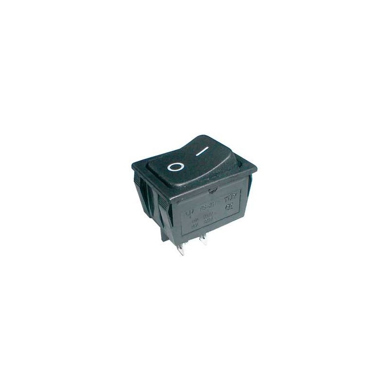 Prepínač kolískový 2pol./4pin ON-OFF 250V/15A čierny