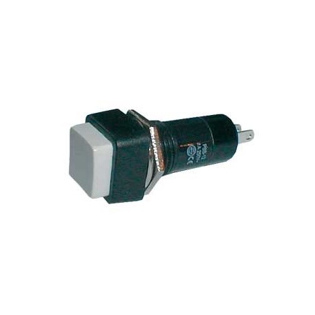Prepínač tlačidlo štvorec OFF-(ON) 250V/1A biele