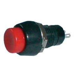 Prepínač tlačidlo okrúhle ON-OFF stred. červené (12V)