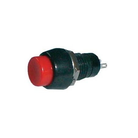 Prepínač tlačidlo okrúhle ON-OFF stred. červené (12V)
