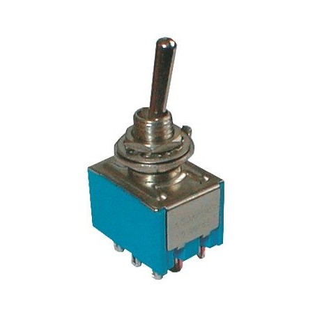 Prepínač páčkový 3pol./9pin ON-OFF-ON 12V