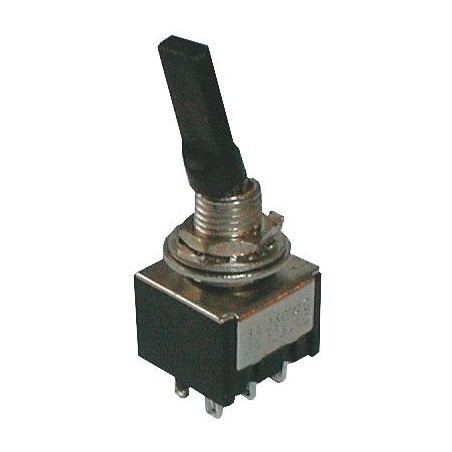 Prepínač páčkový 3pol./6pin ON-OFF-ON plastic