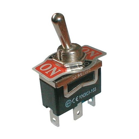 Prepínač páčkový 3pol./3pin ON-OFF-ON 250V/10A