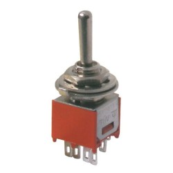 Prepínač páčkový 3pol./6pin ON-OFF-ON mini