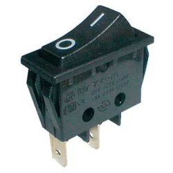 Prepínač kolískový 2pol./2pin ON-OFF 250V/15A čierny