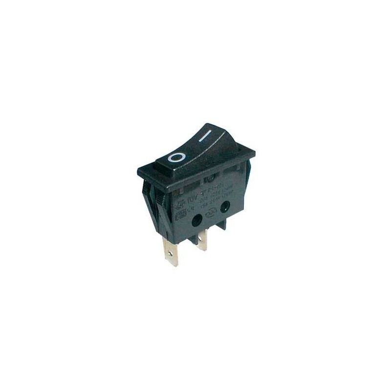 Prepínač kolískový 2pol./2pin ON-OFF 250V/15A čierny