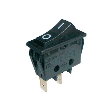 Prepínač kolískový 2pol./2pin ON-OFF 250V/15A čierny