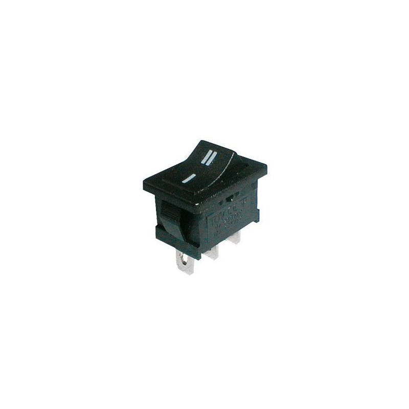 Prepínač kolískový 2pol./3pin ON-ON 250V/6A čierny
