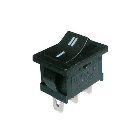 Prepínač kolískový 2pol./3pin ON-ON 250V/6A čierny