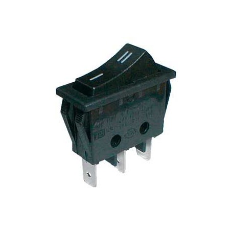 Prepínač kolískový 2pol./3pin ON-ON 250V/15A čierny
