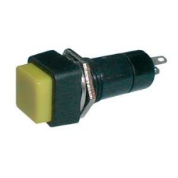 Prepínač tlačidlo štvorec OFF-(ON) 250V/1A žlté