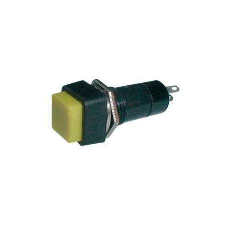 Prepínač tlačidlo štvorec OFF-(ON) 250V/1A žlté