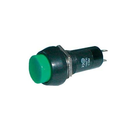 Prepínač tlačidlo okrúhle OFF-(ON) 250V/1A zelené