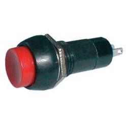 Prepínač tlačidlo okrúhle OFF-(ON) 250V/1A červené