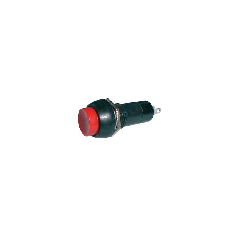 Prepínač tlačidlo okrúhle OFF-(ON) 250V/1A červené