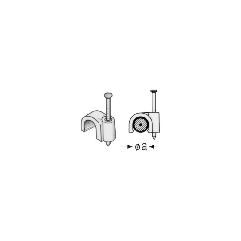 Příchytka kabelová KO10 10mm bílá