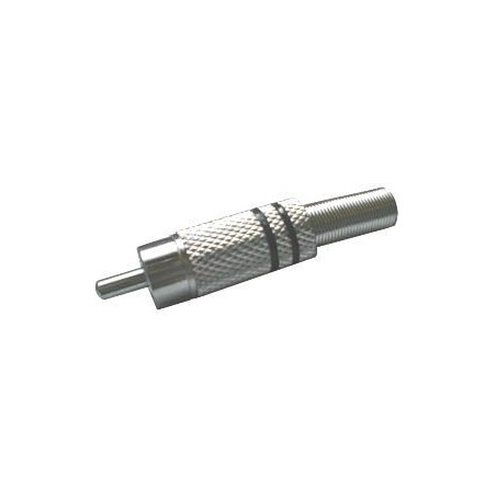 Konektor CINCH kabel kov nikel čierny