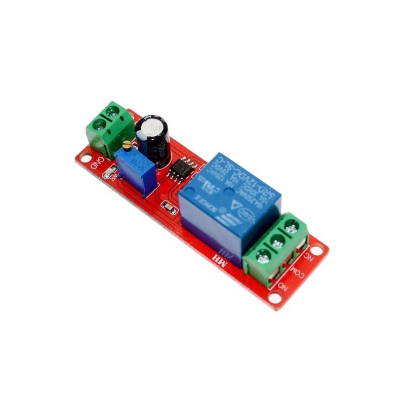 Modul časového oneskorenia s relé 1-10s, modul s NE555, napájanie 12V