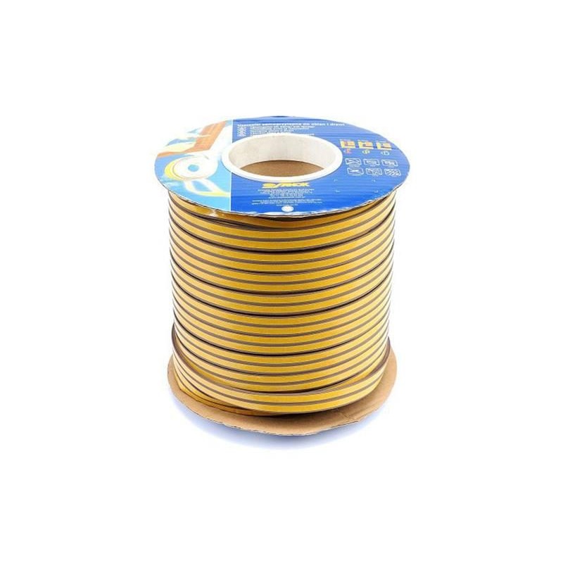 Tesnenia do okien a dverí samolepiace 9x4mm TYP E hnedé 150m