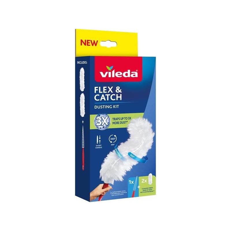 VILEDA Flex&Catch prachovka s krátkou rukoväťou 179432
