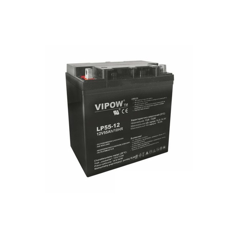 Batéria olovená 12V 55Ah VIPOW BAT0223