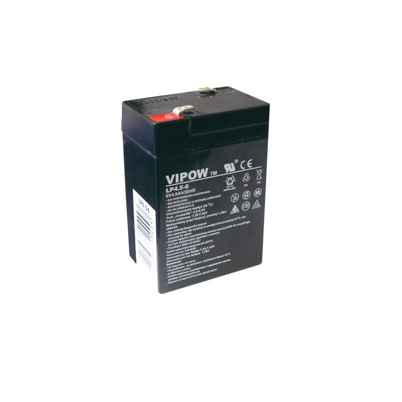 Batéria olovená 6V 4.5Ah VIPOW BAT0200