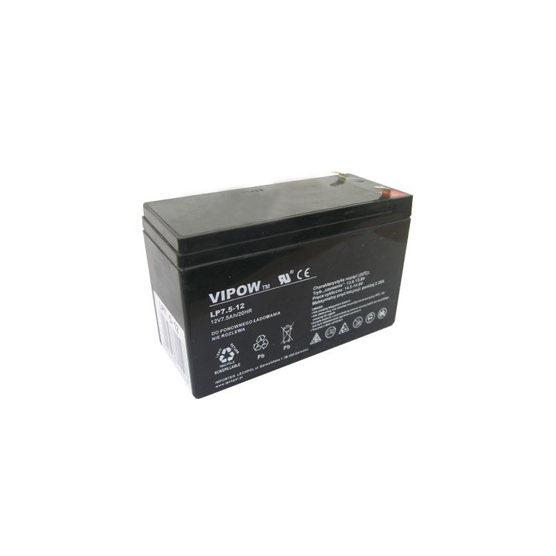 Batéria olovená 12V 7.5Ah VIPOW BAT0214