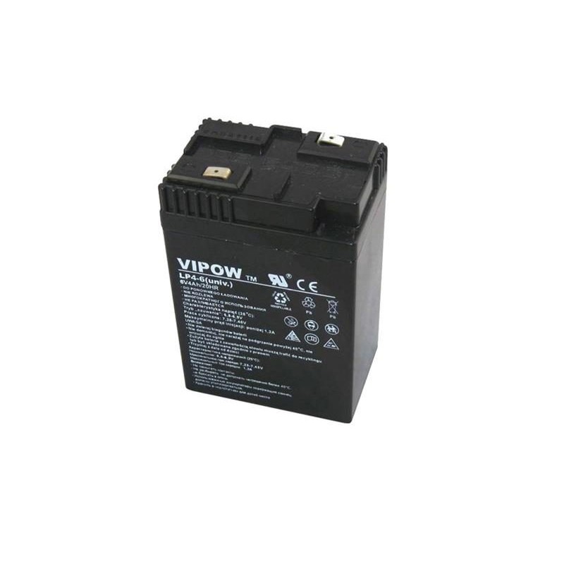 Batéria olovená 6V 4.0Ah VIPOW BAT0204