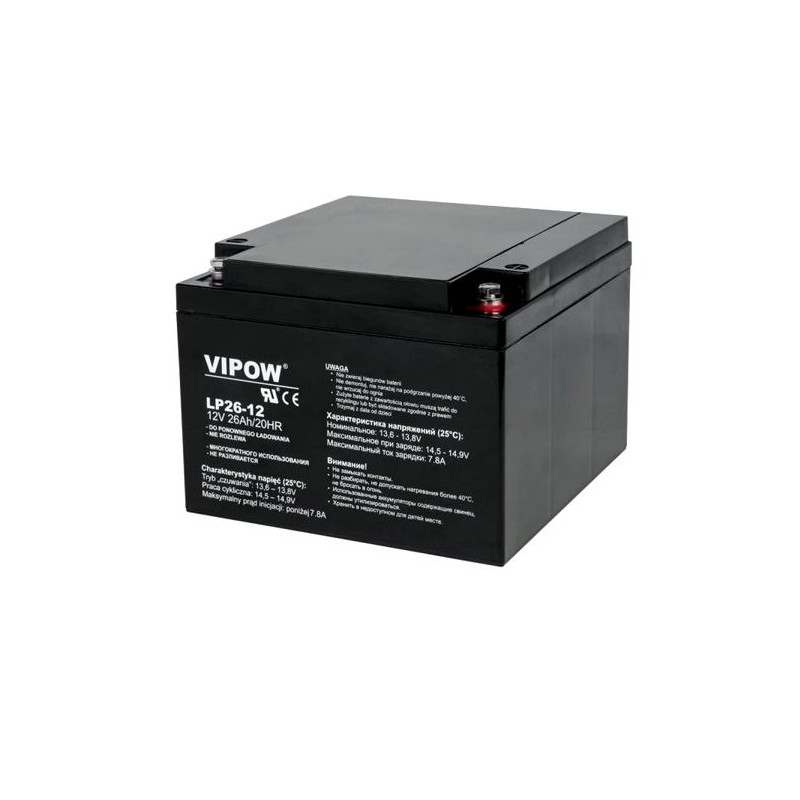 Batéria olovená 12V 26Ah VIPOW BAT0270