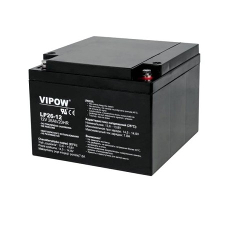 Batéria olovená 12V 26Ah VIPOW BAT0270