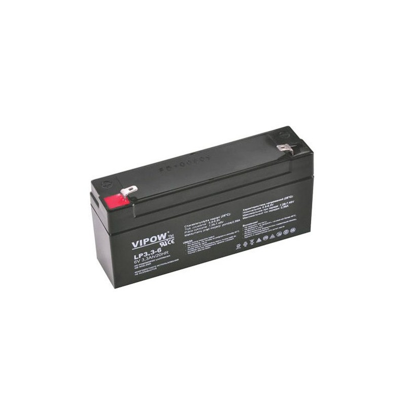Batéria olovená 6V 3.3Ah VIPOW BAT0205