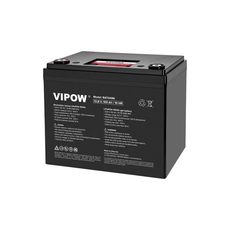 Batéria LiFePO4 12,8V 100Ah VIPOW BAT0496 s BMS