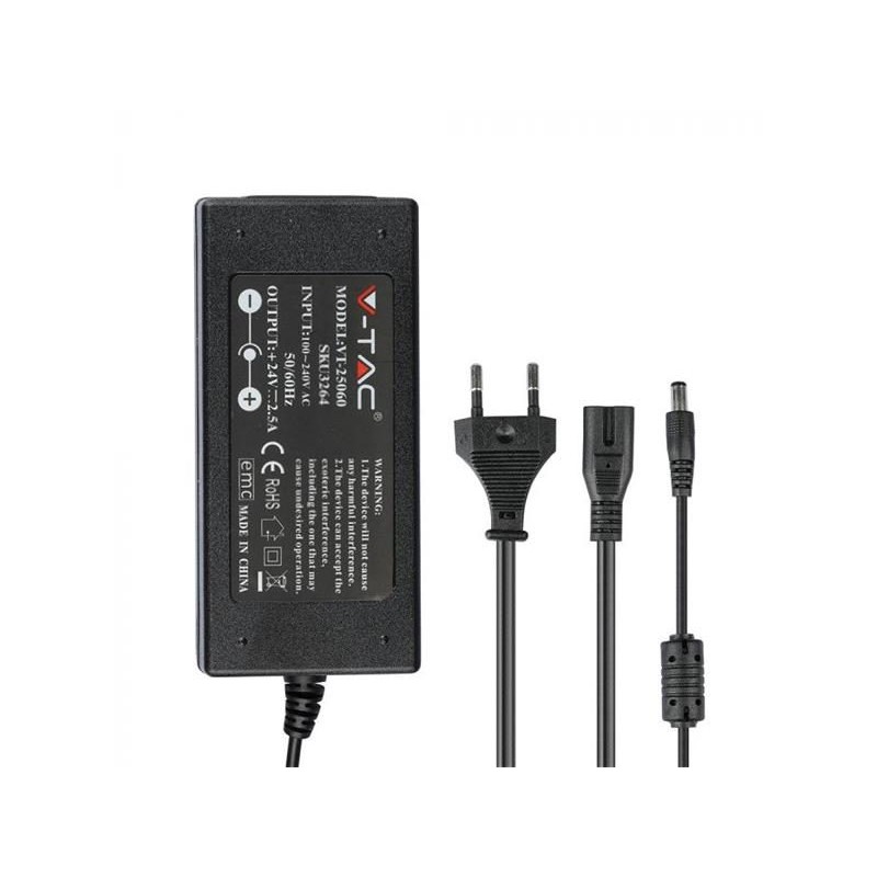 Adaptér napájací 24V 2500mA V-TAC VT-25060