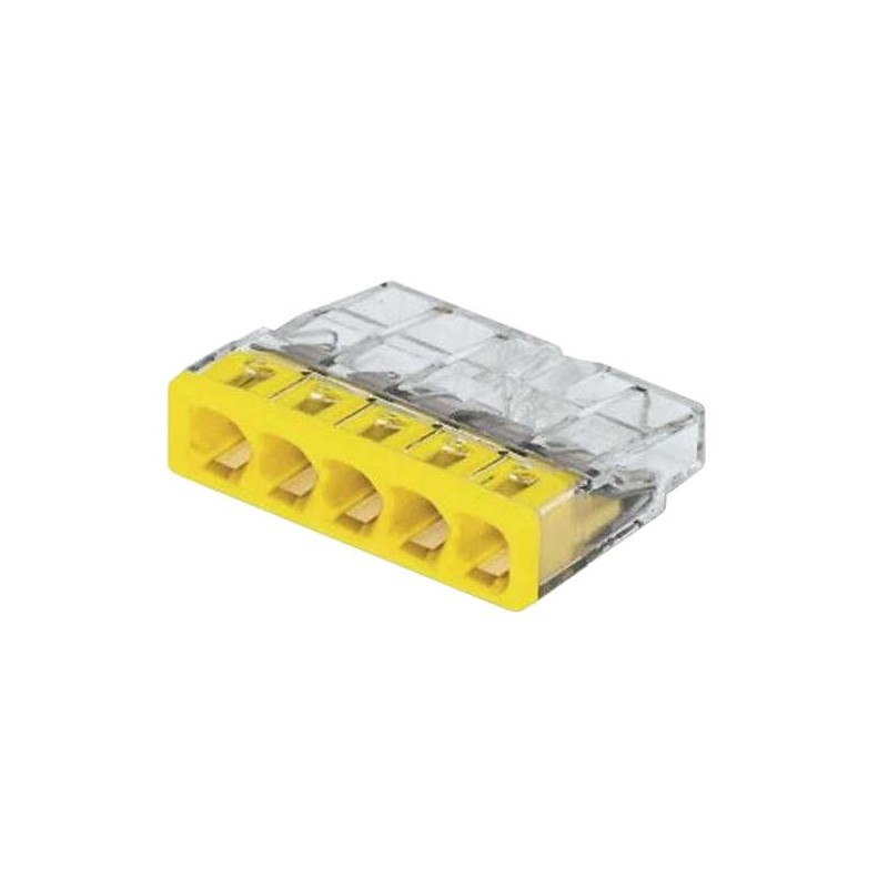 Svorka Wago 2273-205 5x0,5-2,5mm2 transparentná/žltá