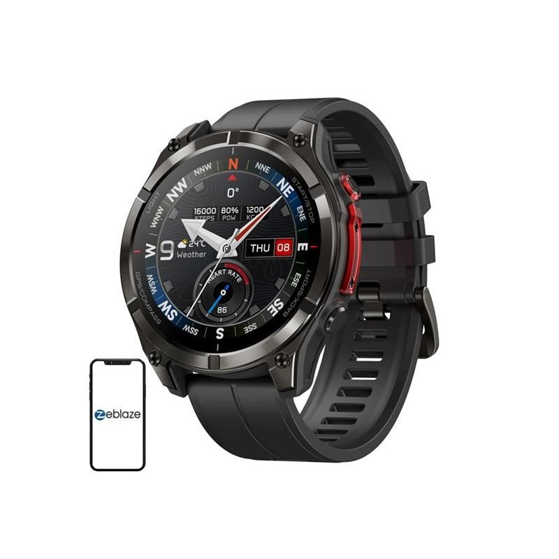 Inteligentné hodinky ZEBLAZE Stratos 4 Pro, čierne
