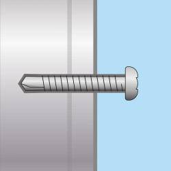 Samorezná skrutka s plochou hlavou - 4,2 x 19 mm - 60 ks / balenie