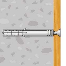 Natĺkacia hmoždinka- 6 x 40 mm - 10 ks / balenie