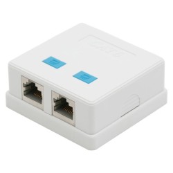 Dvojitá nástenná zásuvka - 8P8C FTP Cat.5