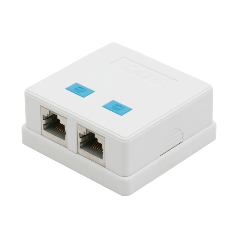 Dvojitá nástenná zásuvka - 8P8C FTP Cat.5