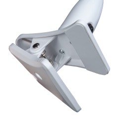 LED lampa na stôl - s lupou - štipcom - biela