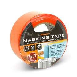 Maskovacia páska – na vodnej báze – 50 m x 50 mm – žltá – vonkajšie použitie