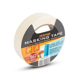 Maskovacia páska - s lepidlom na báze rozpúšťadla - 50 m x 30 mm - biela