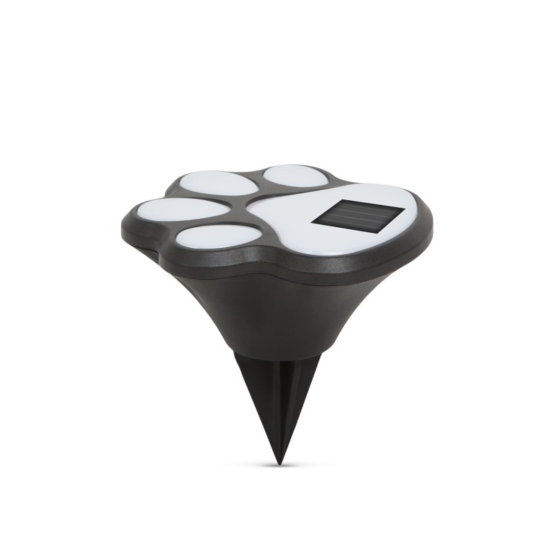 LED solárna lampa - psia labka , zapichovacia - plast - čierna