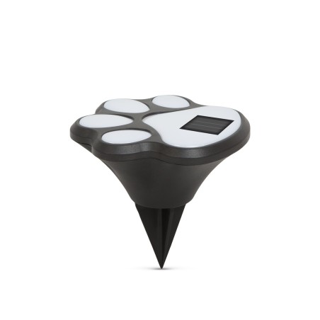 LED solárna lampa - psia labka , zapichovacia - plast - čierna