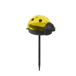 LED solárna lampa - lienka - studená biela - červená / žltá - 75 x 60 x 140 mm